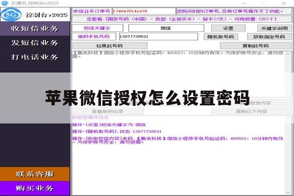 苹果微信授权怎么设置密码 苹果微信授权怎么设置密码