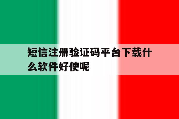 关于短信注册验证码平台下载什么软件好使呢的信息 关于短信注册验证码平台下载什么软件好使呢的信息