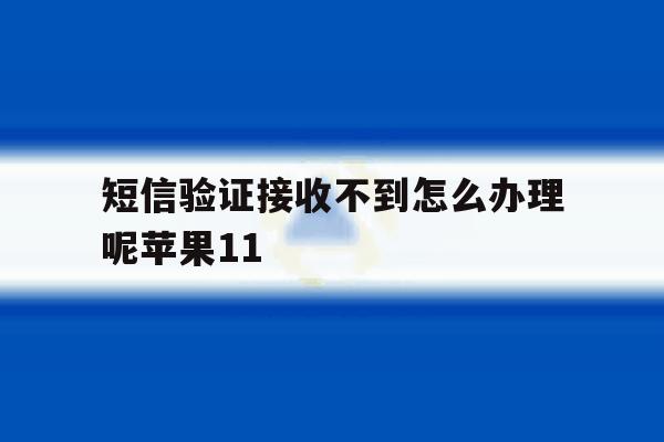 短信验证接收不到怎么办理呢苹果11 短信验证接收不到怎么办理呢苹果11