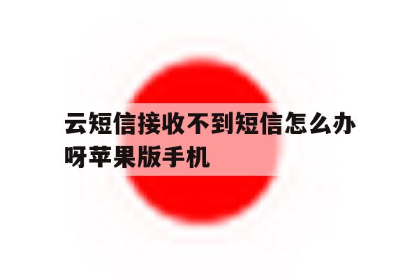 云短信接收不到短信怎么办呀苹果版手机的简单介绍 云短信接收不到短信怎么办呀苹果版手机的简单介绍