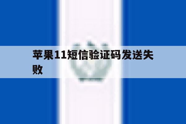 苹果11短信验证码发送失败 苹果11短信验证码发送失败
