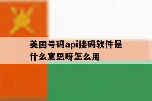 美国号码api接码软件是什么意思呀怎么用的简单介绍 美国号码api接码软件是什么意思呀怎么用的简单介绍