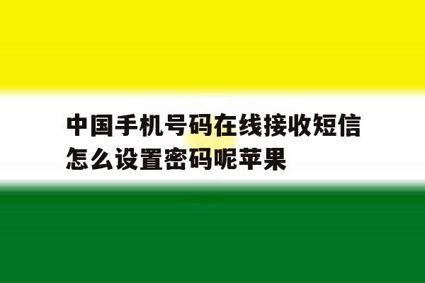 关于中国手机号码在线接收短信怎么设置密码呢苹果的信息 关于中国手机号码在线接收短信怎么设置密码呢苹果的信息