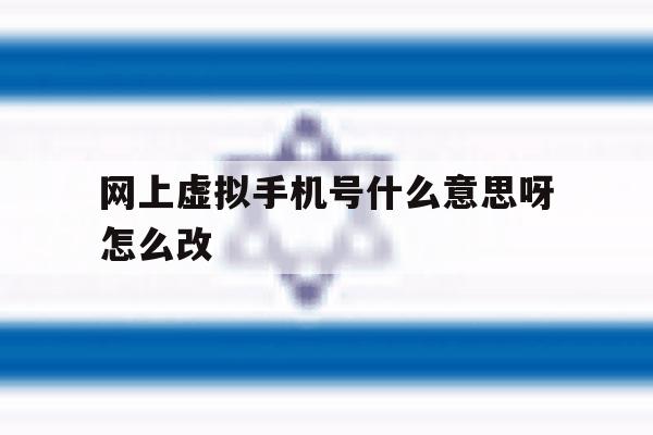 网上虚拟手机号什么意思呀怎么改 网上虚拟手机号什么意思呀怎么改