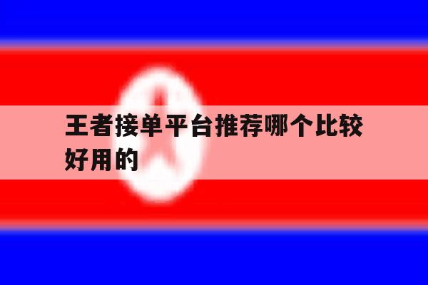 王者接单平台推荐哪个比较好用的 王者接单平台推荐哪个比较好用的