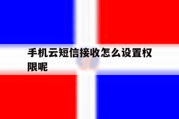 手机云短信接收怎么设置权限呢 手机云短信接收怎么设置权限呢