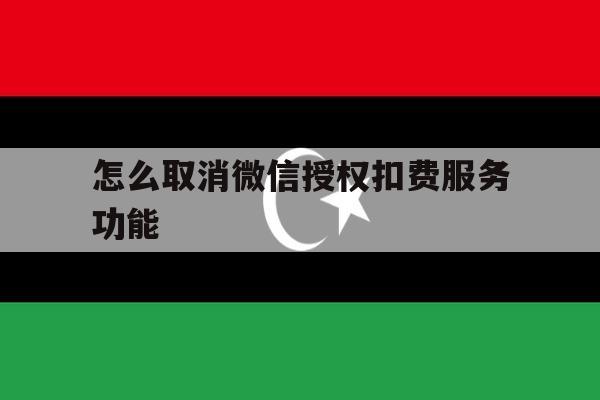 怎么取消微信授权扣费服务功能 怎么取消微信授权扣费服务功能