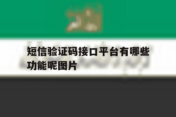 包含短信验证码接口平台有哪些功能呢图片的词条 包含短信验证码接口平台有哪些功能呢图片的词条