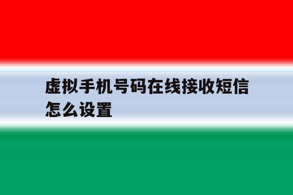 虚拟手机号码在线接收短信怎么设置 虚拟手机号码在线接收短信怎么设置