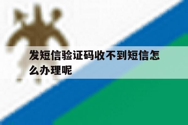 发短信验证码收不到短信怎么办理呢 发短信验证码收不到短信怎么办理呢