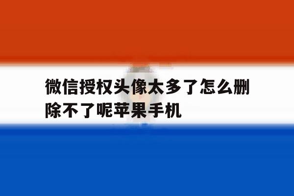 微信授权头像太多了怎么删除不了呢苹果手机的简单介绍 微信授权头像太多了怎么删除不了呢苹果手机的简单介绍