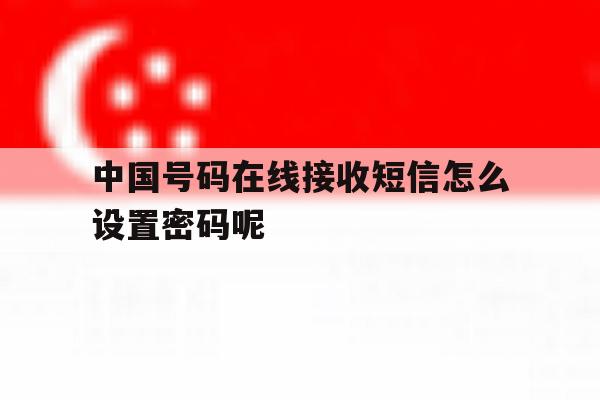 中国号码在线接收短信怎么设置密码呢 中国号码在线接收短信怎么设置密码呢