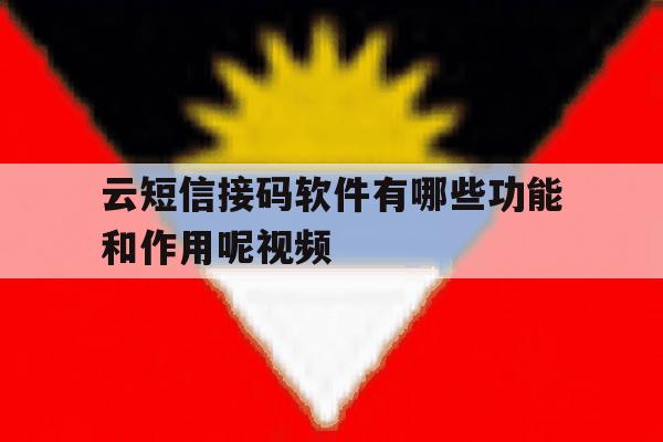云短信接码软件有哪些功能和作用呢视频 云短信接码软件有哪些功能和作用呢视频