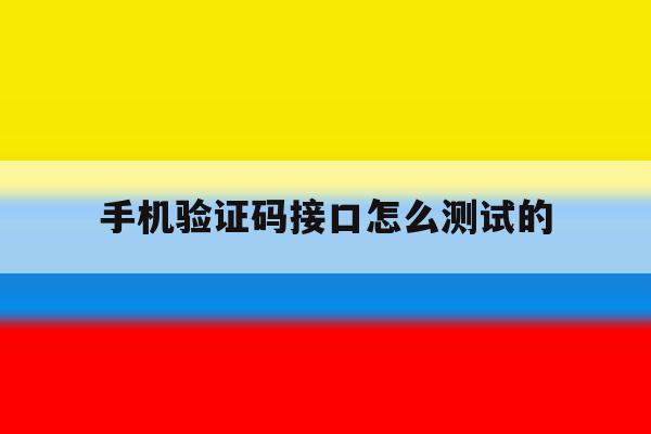 手机验证码接口怎么测试的 手机验证码接口怎么测试的
