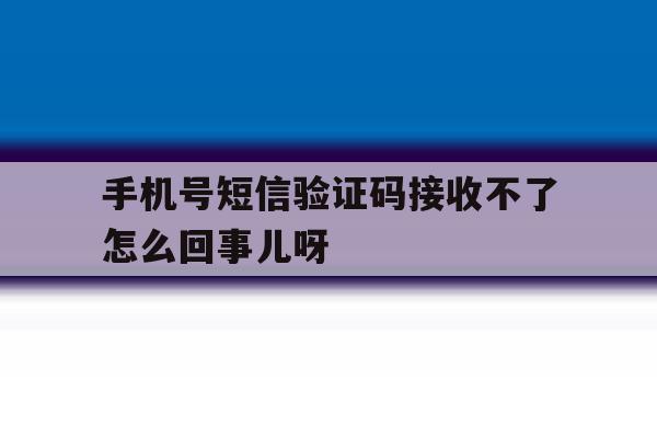手机号短信验证码接收不了怎么回事儿呀的简单介绍 手机号短信验证码接收不了怎么回事儿呀的简单介绍