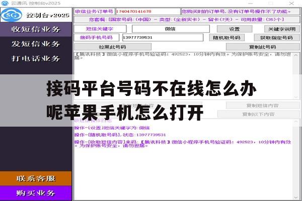 接码平台号码不在线怎么办呢苹果手机怎么打开的简单介绍 接码平台号码不在线怎么办呢苹果手机怎么打开的简单介绍
