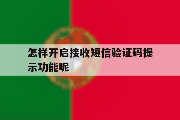 怎样开启接收短信验证码提示功能呢 怎样开启接收短信验证码提示功能呢