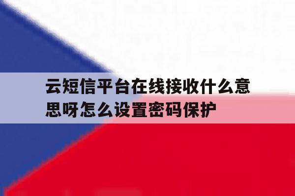 云短信平台在线接收什么意思呀怎么设置密码保护的简单介绍 云短信平台在线接收什么意思呀怎么设置密码保护的简单介绍