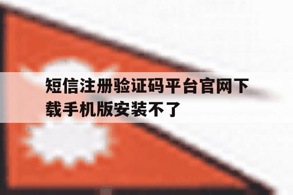 短信注册验证码平台官网下载手机版安装不了