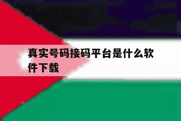 真实号码接码平台是什么软件下载 真实号码接码平台是什么软件下载
