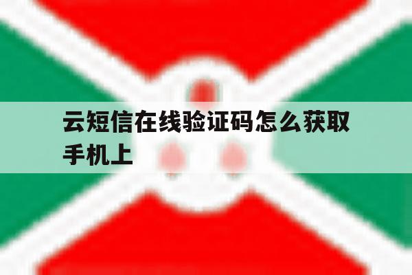 云短信在线验证码怎么获取手机上 云短信在线验证码怎么获取手机上