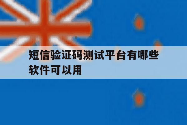 短信验证码测试平台有哪些软件可以用 短信验证码测试平台有哪些软件可以用
