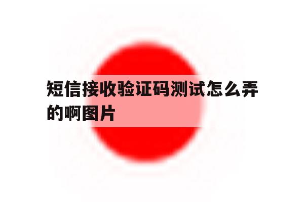 短信接收验证码测试怎么弄的啊图片 短信接收验证码测试怎么弄的啊图片
