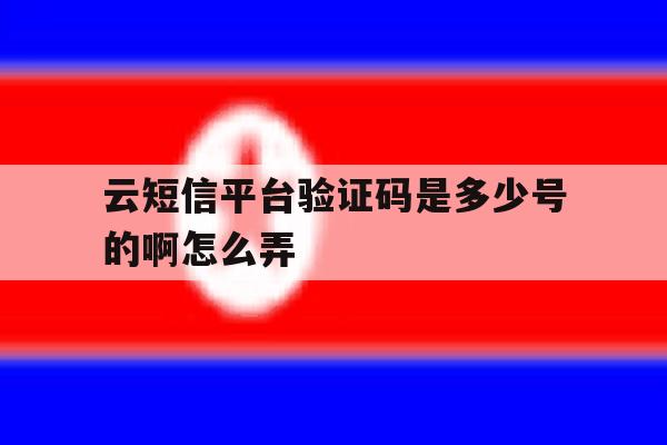 云短信平台验证码是多少号的啊怎么弄 云短信平台验证码是多少号的啊怎么弄