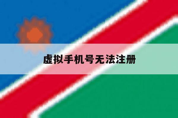 虚拟手机号无法注册