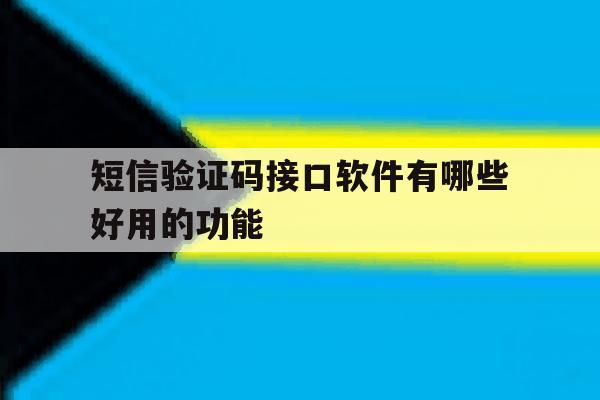 短信验证码接口软件有哪些好用的功能 短信验证码接口软件有哪些好用的功能