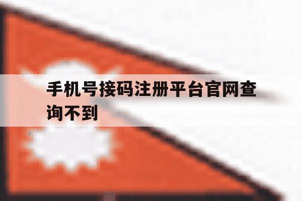 手机号接码注册平台官网查询不到 手机号接码注册平台官网查询不到