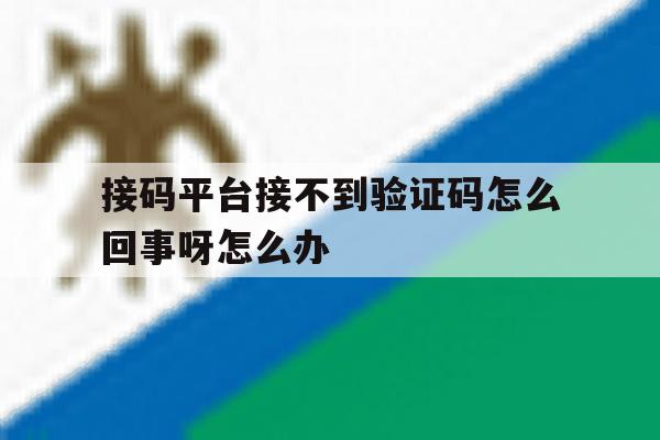 接码平台接不到验证码怎么回事呀怎么办 接码平台接不到验证码怎么回事呀怎么办