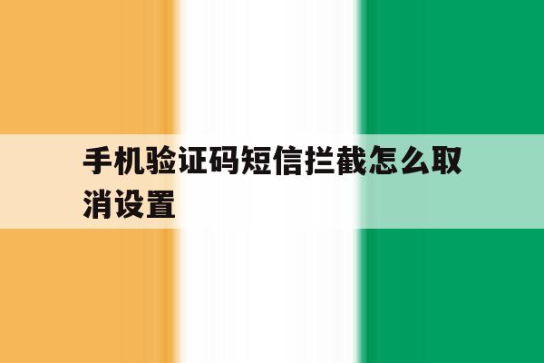 手机验证码短信拦截怎么取消设置 手机验证码短信拦截怎么取消设置